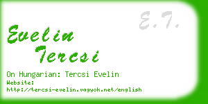 evelin tercsi business card